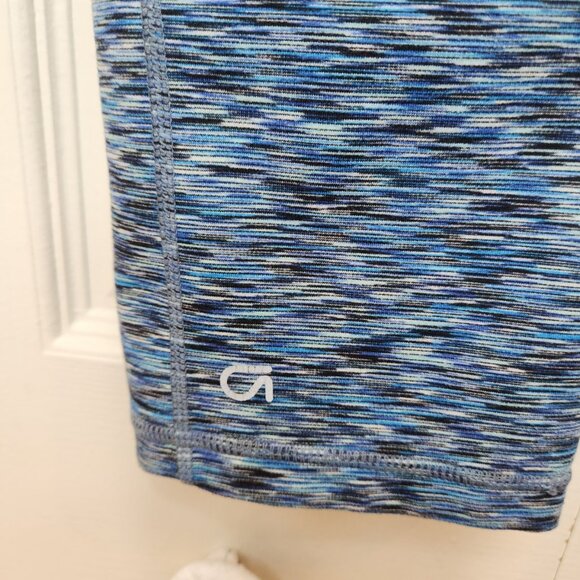 [L] GapFit Blue Athletic Capris Size Large Pocket Stretchy Comfy - Picture 4 of 8